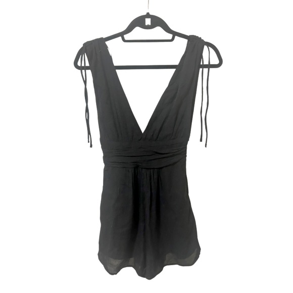 Pants - Black V-Neck Cinched Waist Romper | Size XS | NWOT